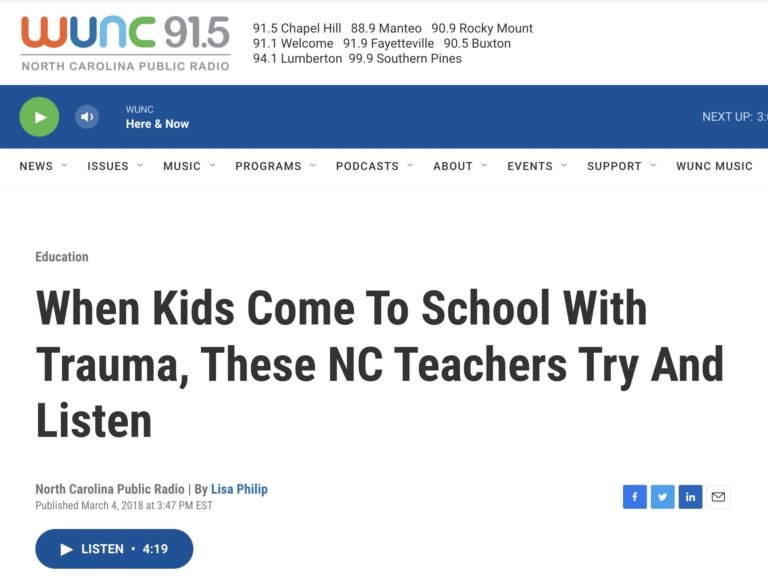 When Kids Come to School with Trauma, these NC Teachers try to Listen